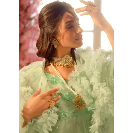 Mint Green Frill Pishwas