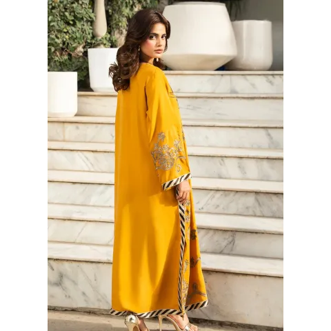 Embroidered Viscose Kaftan